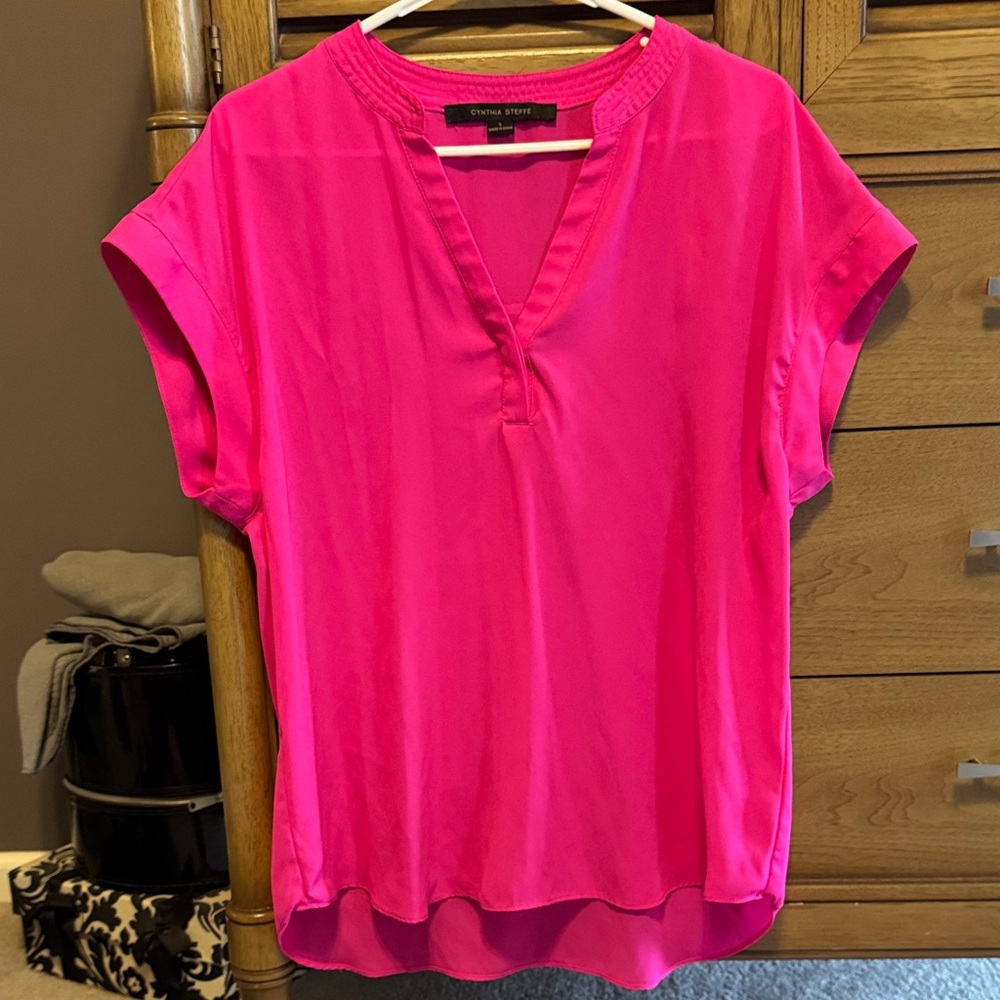 Cynthia Steffe Bright Pink Blouse